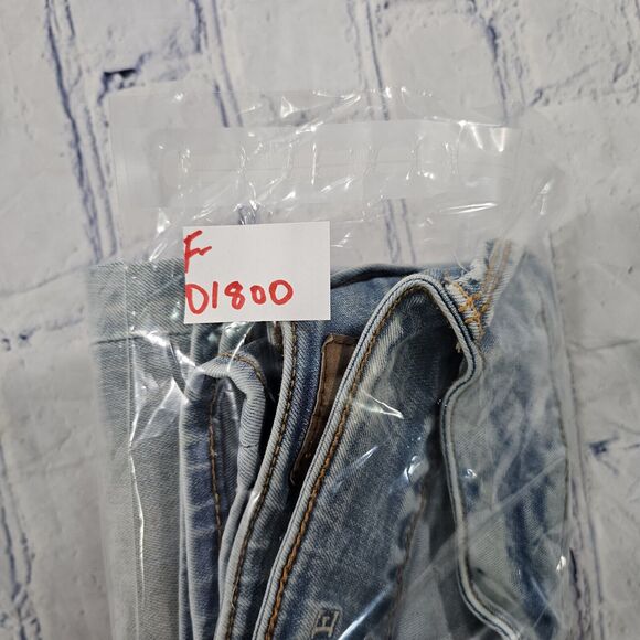 American Eagle WOMENS SIZE 2 Artist Crop Jeans Blue Low Rise Denim Distressed - Picture 16 of 16